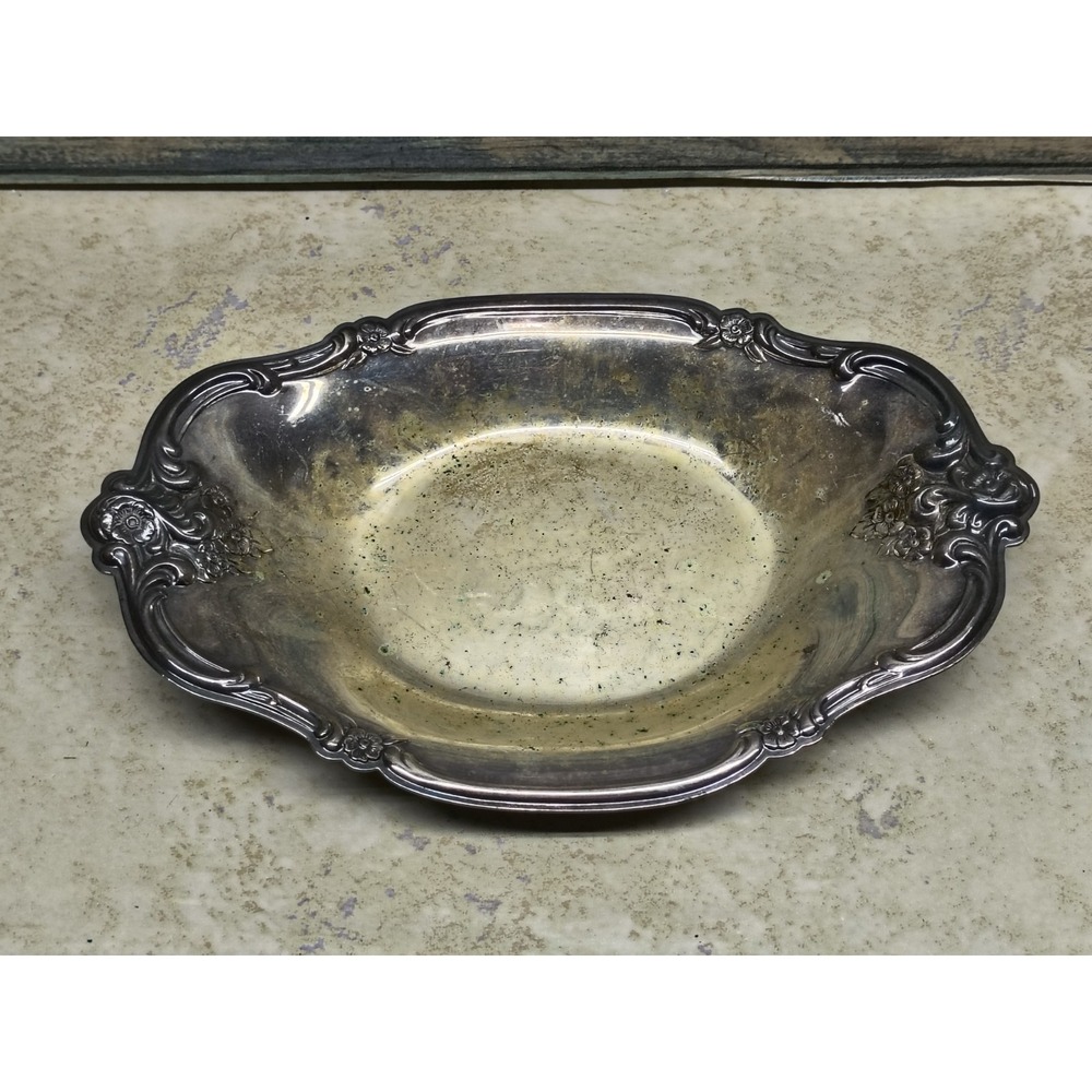 Vintage International Silver Company Silverplate Tray Nut Candy Dish 448